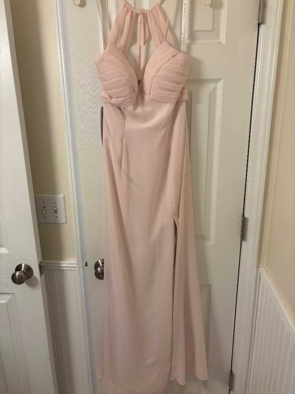 Light pink bridesmaid dress